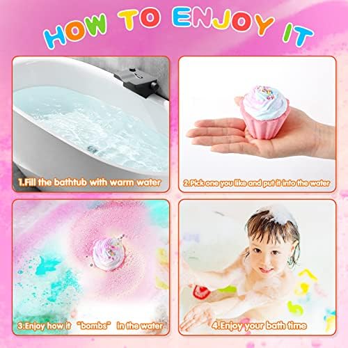 Bath Bombs, Bath Bombs for Kids, Bath Bombs Gift Set with Toys Inside, Handmade Bath Bombs for Girls with Surprise Inside, 6 x 4.7oz, Birthday Children's Day Halloween Christmas Gifts - Image 6