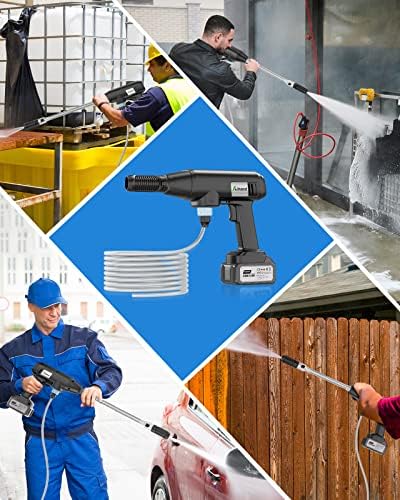 Aihand Cordless Pressure Washer, 652PSI Portable Power Cleaner with Rechargeable 4.0Ah Battery 6-in-1 Nozzle, Handheld High-Pressure Car Washer Gun for Home/Floor Cleaning & Watering, Charger Included - Image 6