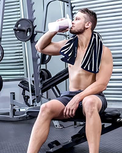 Cleanbear Stylish Navy-Blue and White Striped Hand Towels - Set of 6, Highly Absorbent, Durable, Ideal for Bathrooms, Kitchen, and Gifts - Image 3