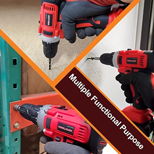 Toolman Led Lithium-ion Cordless Power Drill driver Kit 20V with Drill Set 30 pcs for Heavy Duty ZTP009 - Image 6