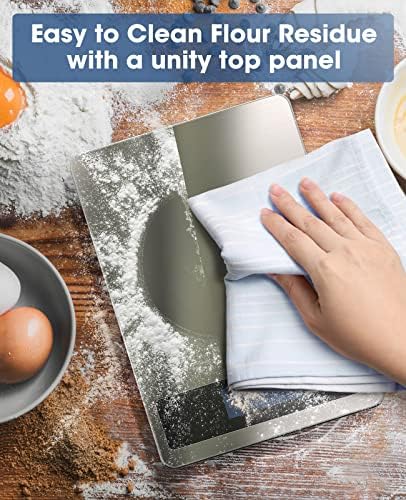 Nicewell Food Scale, 22lb Digital Kitchen Scale Weight Grams and oz for Cooking Baking, 1g/0.1oz Precise Graduation, Stainless Steel and Tempered Glass - Image 5