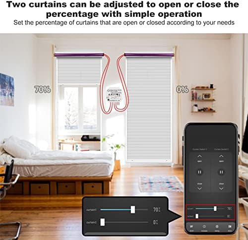 2 Way Curtain Control Module, 90‑250V Smart Curtain Switch Module Household Intelligent Simple for DIY - Image 3