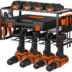 BSRHOME Power Tool Organizer Heavy Duty Tool Shelf Organizer | Wall Mounted Garage Storage Rack for Handheld & Power Tools | Perfect for Father's Day