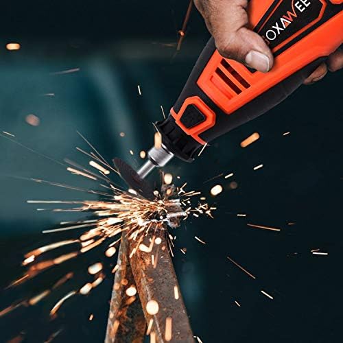 GOXAWEE Rotary Tool Kit with 180 Rotary Tool Accessories & Flex Shaft & Universal Collet, 5 Variable Speed Rotary Multi-Tool, Mini Electric Drill Set for Crafting DIY Project - Image 3
