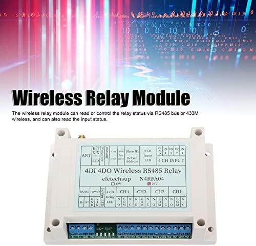 Pwshymi Wireless Relay Module, Multifunctional 5 Parameters Setting 4 Channel Wireless Relay User Friendly High Sensitivity for Home Automation(#2) - Image 3