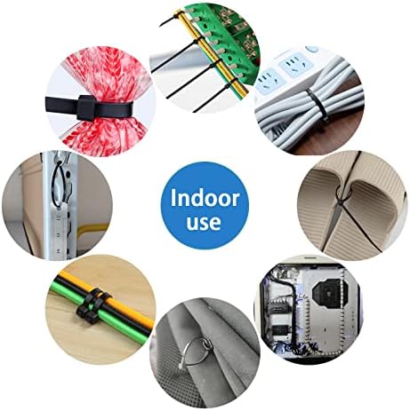 Zip Ties 12inch 1000 Pack, Black Cable Zip Ties 50 Pounds Tensile Strength Nylon Self-Locking Wire Ties Wraps for Outdoor and Indoor Use by ECRABONE - Image 5