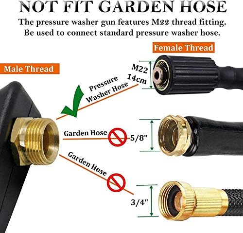 GDHXW X-999 High Pressure Wash Gun Snow Foam Lance Foam Cannon Foam Blaster with 5 Pressure Washer Nozzles - Image 4