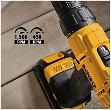 DEWALT 20V MAX Cordless Drill and Impact Driver, Power Tool Combo Kit with 2 Batteries and Charger, Yellow/Black (DCK240C2) - Image 4