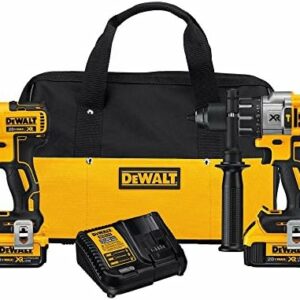 DEWALT 20V MAX Hammer Drill and Impact Driver, Cordless Power Tool Combo Kit with 2 Batteries and Charger (DCK299M2)