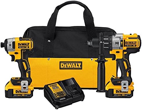 DEWALT 20V MAX Hammer Drill and Impact Driver, Cordless Power Tool Combo Kit with 2 Batteries and Charger (DCK299M2)