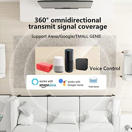 YAKUHY WiFi Smart Remote Controller, RF IR Universal Remote Controller, Smart Home Infrared Universal Remote Blaster, Compatible with Alexa and Google Home Assistant-Without Temperature Humidity - Image 4