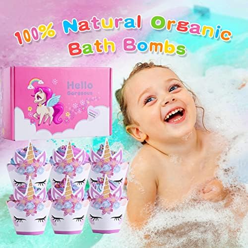 Bath Bombs, Bath Bombs for Kids, Bath Bombs Gift Set with Toys Inside, Handmade Bath Bombs for Girls with Surprise Inside, 6 x 4.7oz, Birthday Children's Day Halloween Christmas Gifts - Image 4