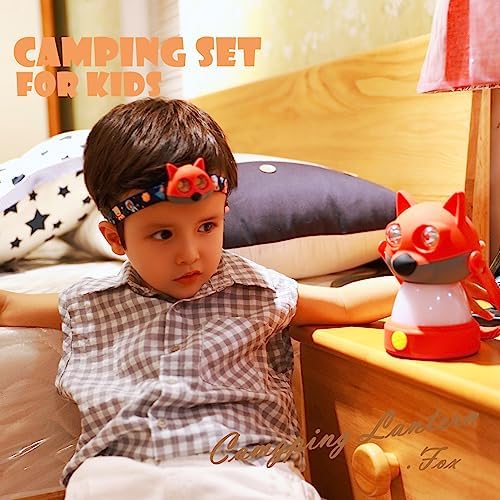 Outdoor Equipment LED Camping Lantern & Headlamp Set for Kids, FANT.LUX Battery Powered Night Light for Emergency, Hurricane, Lightweight Tent Lamp - Image 4