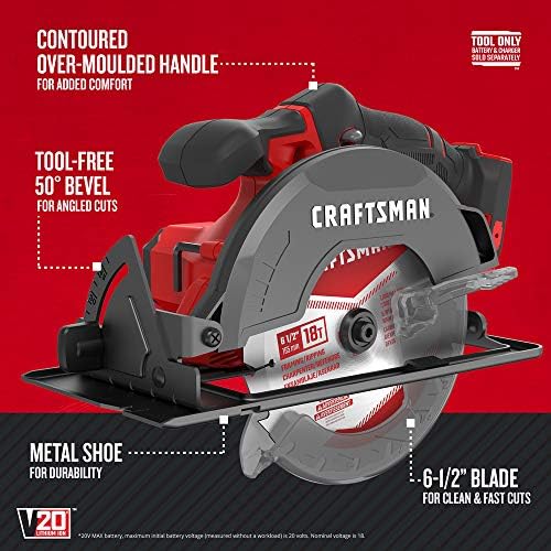CRAFTSMAN V20 MAX Power Tool Combo Kit, 7-Tool Cordless Power Tool Set (CMCK700D2AM) - Image 6