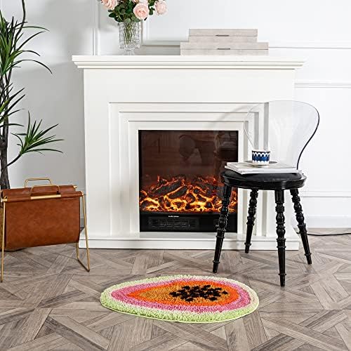 ZSCYD-yingda1992 Passion Fruit Shaped Rug Fruits Bath Mat Area Rug Non-Slip Bathroom Door Mat for Bedroom Bathroom Kitchen Cartoon Area Rug for Bathroom Soft Bathmat Home Decor (47x65cm/18.5x25.6in) - Image 7