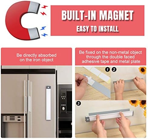 LED Motion Sensor Cabinet Light,Under Counter Closet Lighting, Wireless USB Rechargeable Kitchen Night Lights,Battery Powered Operated Light,54-LED Light for Wardrobe,Closets,Cabinet,Cupboard(2 Pack) - Image 4