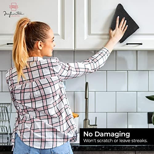 Premium Kitchen Towels – Pack of 6, 100% Cotton 15x25 Inches Absorbent Dish Towels - 425 GSM Tea Towel, Terry Kitchen Dishcloth Towels- Grey Dish Cloth for Household Cleaning by Infinitee Xclusives - Image 6