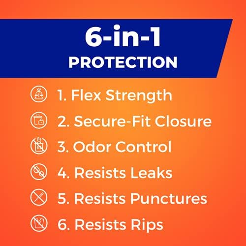 Hefty Ultra Strong Tall Kitchen Trash Bags, Clean Burst Scent, 13 Gallon, 40 Count - Image 4