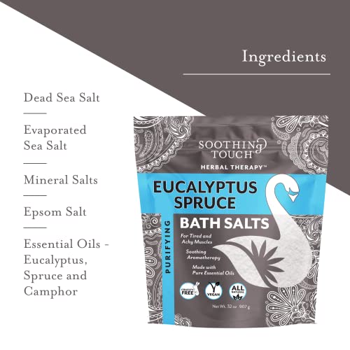Soothing Touch Eucalyptus Spruce Bath Salts Pouch, 32 Ounce - Image 2