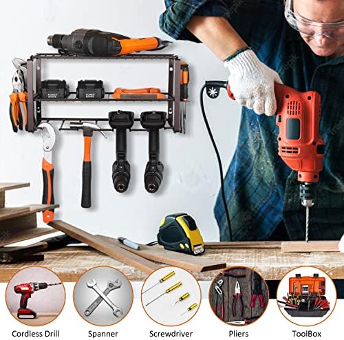 BSRHOME Power Tool Organizer Heavy Duty Tool Shelf Organizer | Wall Mounted Garage Storage Rack for Handheld & Power Tools | Perfect for Father's Day - Image 5