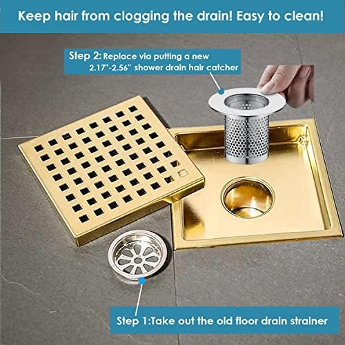 CNSZNAT 3-Pack Hair Catcher Shower Drain Strainer, Floor Drain Strainer, Stainless Steel Sink Strainer for Bathroom Washbasin Bathtub Drain, Fit Hole Size from 1.25" to 2.17" - Image 5