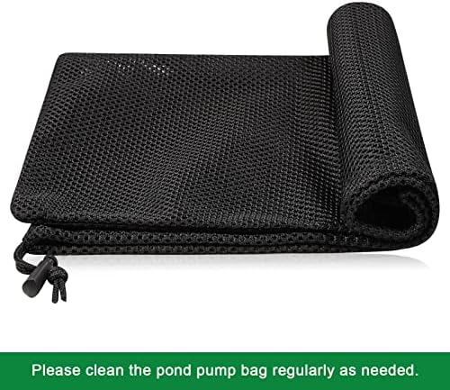 Hecaty 2 Pack 17.7"x 17.7" Pump Barrier Bag, Pond Pump Filter Bag, Black Media Bag Large Pump Mesh Bag for Outdoor Water Ponds Filters (2Pcs-17.7"x 17.7") - Image 5