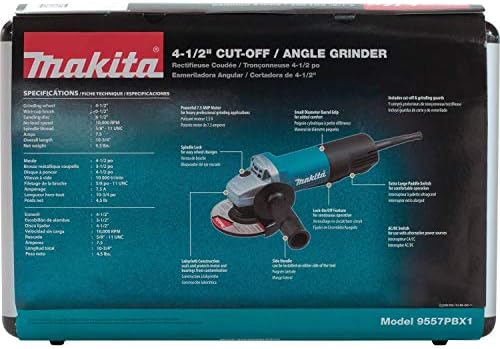 Makita 9557PBX1 4-1/2" Paddle Switch Cut-Off/Angle Grinder - Image 8