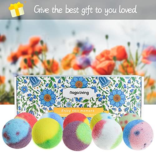 Nagaliving Bath Bombs Gift Set, 10 Organic Bubble Bath Bombs, Bath Gift for Valentine’s Day, Christmas - Image 6