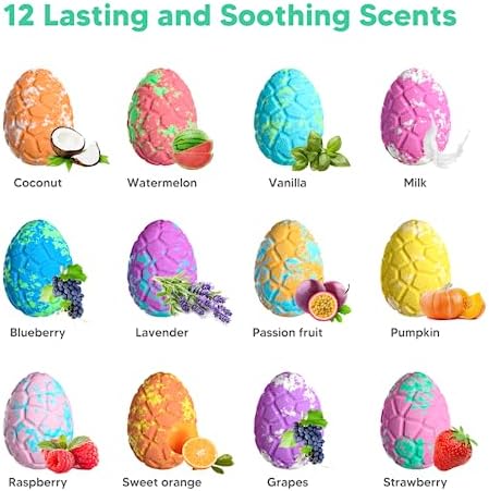 Bath Bombs for Kids with Surprise Inside, 12 Pack Kids Bath Bombs with Jungle Animal Toys for Boys Girls, Safe Handmade Fizzy Balls Dino Egg Bubble Bath Bomb Gift Set for Kids Christmas Easter - Image 2