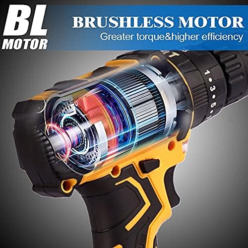 Portable Screwdriver 20V Electric Screwdriver Cordless Electric Drill, Impact Drill 3 in 1 Household Brushless Motor Power Tools Handy Repair Tool Lithium Battery Electric Wrench Impact Drill - Image 7
