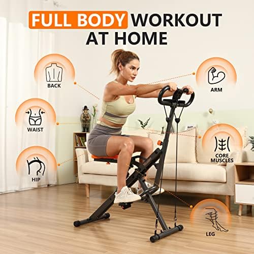 Niceday Hydraulic Squat Machine Exercise Equipment with LCD Monitor, Rowing Machine for Indoor Workout, 220 LBS Loading Capacity - Image 2