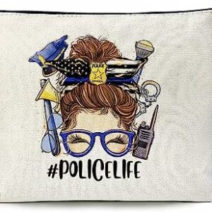 ZHANTUONE Police Life Cosmetic Bag,Gifts for Police,Women Police Gifts,Birthday Retirement Gift,Best Gift for Policemen,Police Academy Graduation Gifts