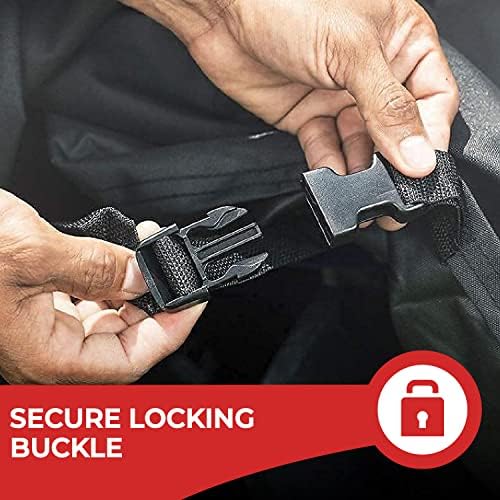 Tough Cover Premium Zero-Turn Mower Cover Heavy Duty 600D Marine Grade Fabric, Universal Fit Lawn Mower Covers, Protects Against Water, UV, Dust, Dirt, Wind for Outdoor Protection (Black) - Image 7