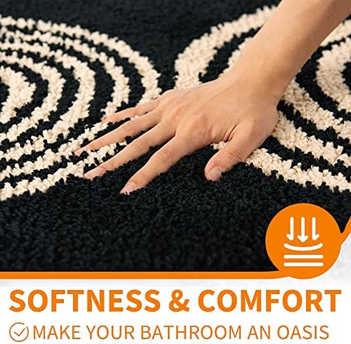 GRANNY SAYS Boho Bathroom Rugs, 16"x24", Bath Mats for Bathroom, Black Bathroom Rug Non Slip，Small Bathroom Rugs Washable, Bath Mats for Bathroom Floor，Shower Rugs for Bathroom, Bath Mat for Tub - Image 6