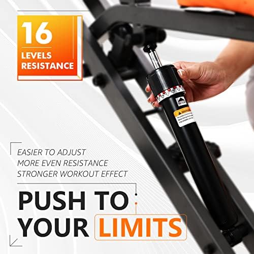 Niceday Hydraulic Squat Machine Exercise Equipment with LCD Monitor, Rowing Machine for Indoor Workout, 220 LBS Loading Capacity - Image 5