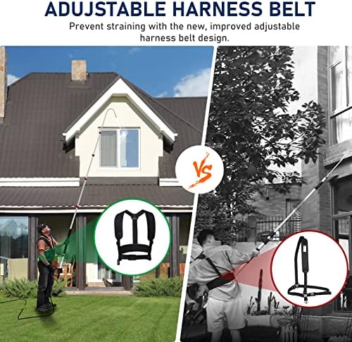 24 FT Pressure Washer Extension Wand, Extension Pole for Pressure Washer with Gutter Extension, and 5 Spray Nozzle Tips for Roof Fence Window Washing Gutter Cleaner - Image 6