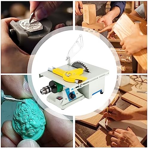 Mini Table Saw, Grinder Polishing Machine, Multifunction Lapidary Saw, Jewelry Polishing Machine, Bench Saw Household for DIY Woodworking Handmade Tool - Image 2