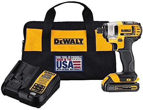 DEWALT 20V MAX Impact Driver Kit, 1/4-Inch, Battery and Charger Included (DCF885C1)