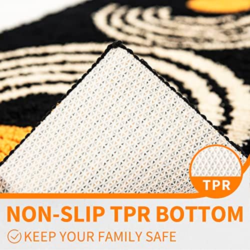 GRANNY SAYS Boho Bathroom Rugs, 16"x24", Bath Mats for Bathroom, Black Bathroom Rug Non Slip，Small Bathroom Rugs Washable, Bath Mats for Bathroom Floor，Shower Rugs for Bathroom, Bath Mat for Tub - Image 5