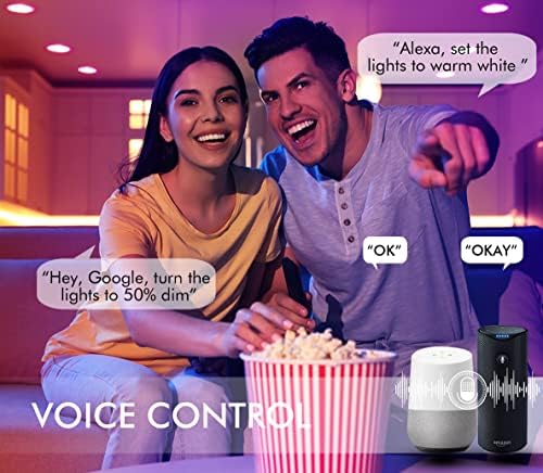 CLOUDY BAY [6 Pack] 4inch Smart WiFi LED Recessed Lights,RGBCW Color Changing Recessed Lighting,Compatible with Alexa and Google Home Assistant,No Hub Required,10W 2700K-6500K,CRI90+ Wet Location - Image 3