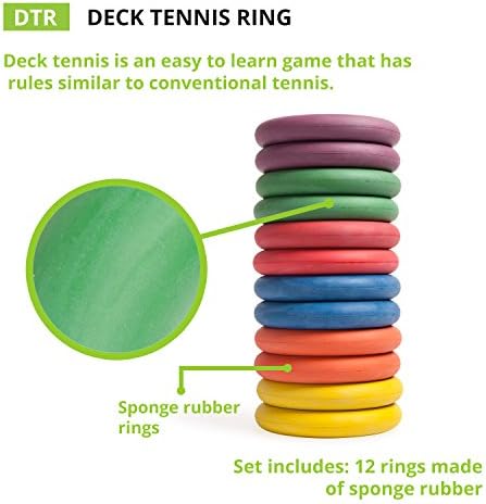 Champion Sports Deck Tennis Rings: Outdoor Party, Beach & Playground Game for Adults, Kids & Families - Set of 12 Rubber Disks for Tennikoit Games - Image 4