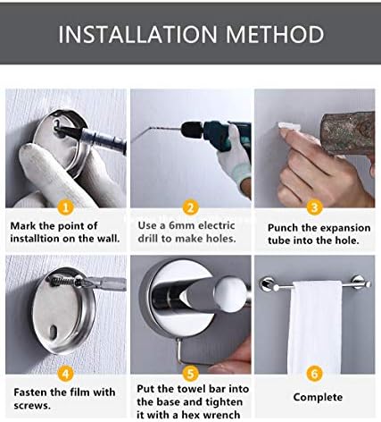 JiePai Bath Towel Bar,Stainless Steel Towel Rack Bathroom Towel Holder Wall Mount Kitchen Dish Cloth Hanger (Oil Rubbed Bronze, 24 inch) - Image 7