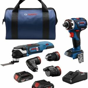BOSCH GXL18V-270B22 18V 2-Tool Combo Kit with Chameleon Drill/Driver Featuring 5-In-1 Flexiclick® System and StarlockPlus® Oscillating Multi-Tool