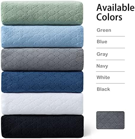 8-Piece Gray Bath Towels Set,2 Oversized Large Bath Towels Sheet,2 Hand Towels and 4 Washcloths - 600 GSM Soft Luxury Towel Set,Highly Absorbent Quick Dry Towel Collection for Bathroom,Hotel and Spa - Image 7