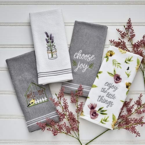 SKL Home by Saturday Knight Ltd. Welcome Birdhouse Hand Towel (2-Pack), Gray - Image 4