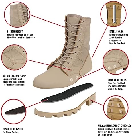 Rothco Jungle Boots Work Boots Hiking Boots - Image 4