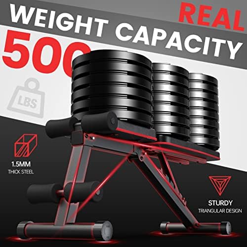 PASYOU Adjustable Weight Bench Full Body Workout Multi-Purpose Foldable Incline Decline Exercise Workout Bench for Home Gym - Image 5