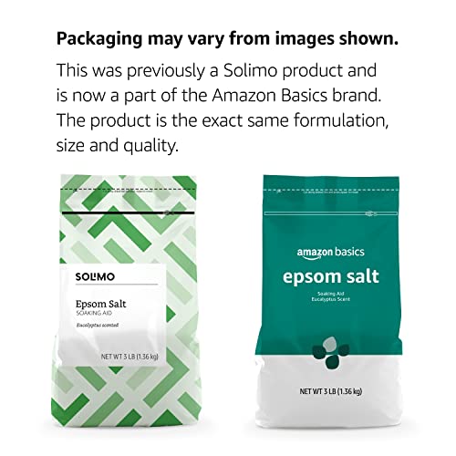 Amazon Basics Epsom Salt Soaking Aid, Eucalyptus Scented, 3 Pound (Previously Solimo) - Image 2