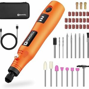 HARDELL Cordless Rotary Tool 3.7V, 3-Speed Mini Rotary Tool with 42 Rotary Tool Accessories, Rechargeable Power Rotary Tool Kit for Sanding, Drilling, Polishing, Engraving, Cleaning, DIY Crafts