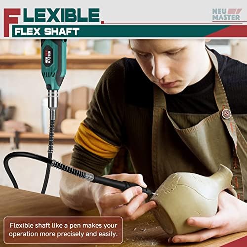 180W Rotary Tool Kit, NEU MASTER Corded Power Rotary Tools with 165 Accessories and 6 Variable Speed, 10000-35000RPM Electric Drill Set for Handmade Crafting Projects and DIY Creations - Image 3